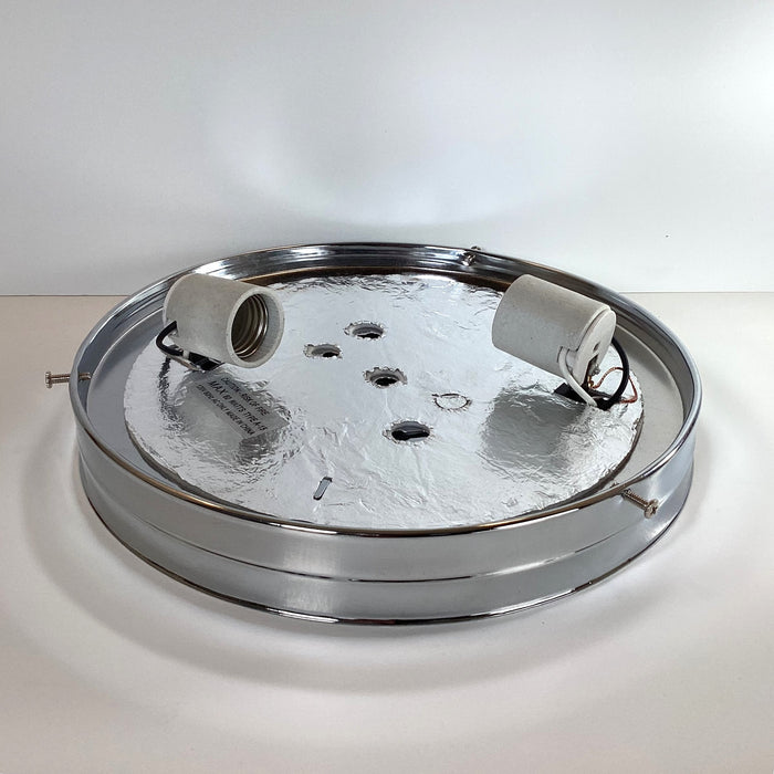 10 Inch Flush Mount Pan Fixture Fitter / Shade Holder / Base - Vintporium Architectural Salvage