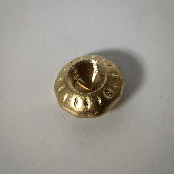 3/4 inch Solid Brass Rosette 1/8 IP Female Tap Light Fixture Part - Vintporium Architectural Salvage