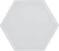 UBC 8 inch Glass Hexagon Tile White 444-319