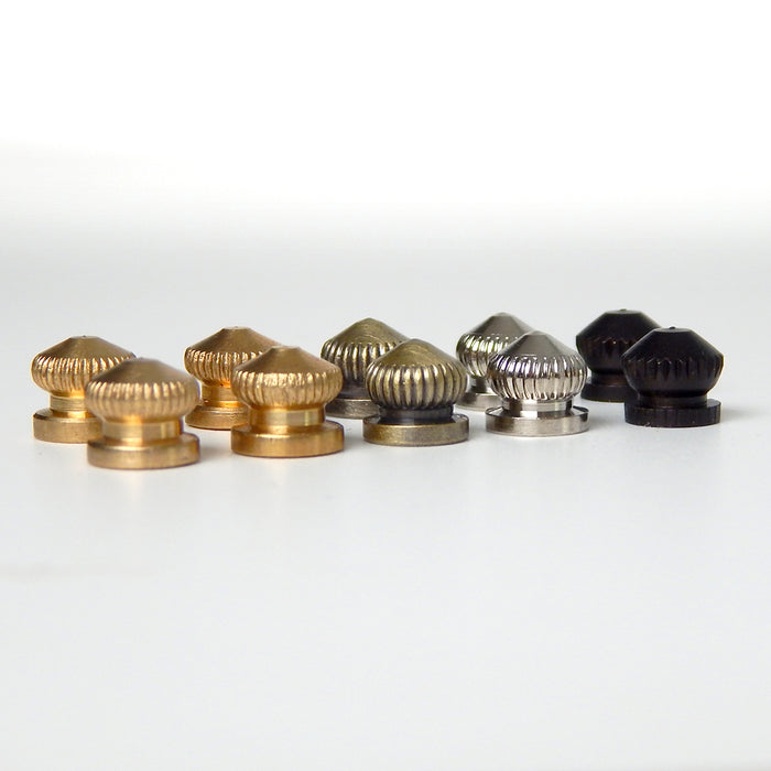 Solid brass 8/32 female thread knurled thumbnuts for securing light fixture canopies and crossbars.