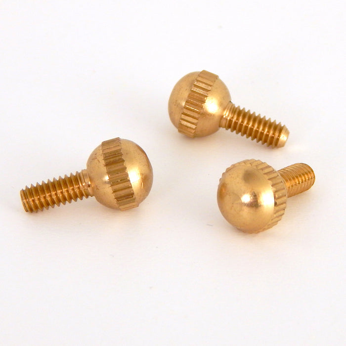8/32 Lot of 3 Unf Brass Thumb Screw 3/8 1/2 In Light Fixture Part - Vintporium Architectural Salvage