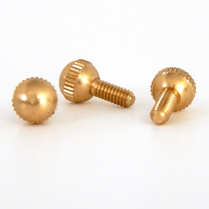 8/32 Lot of 3 Unf Brass Thumb Screw 3/8 1/2 In Light Fixture Part - Vintporium Architectural Salvage