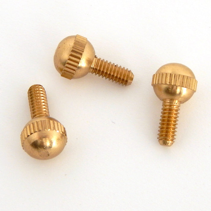 8/32 Lot of 3 Unf Brass Thumb Screw 3/8 1/2 In Light Fixture Part - Vintporium Architectural Salvage