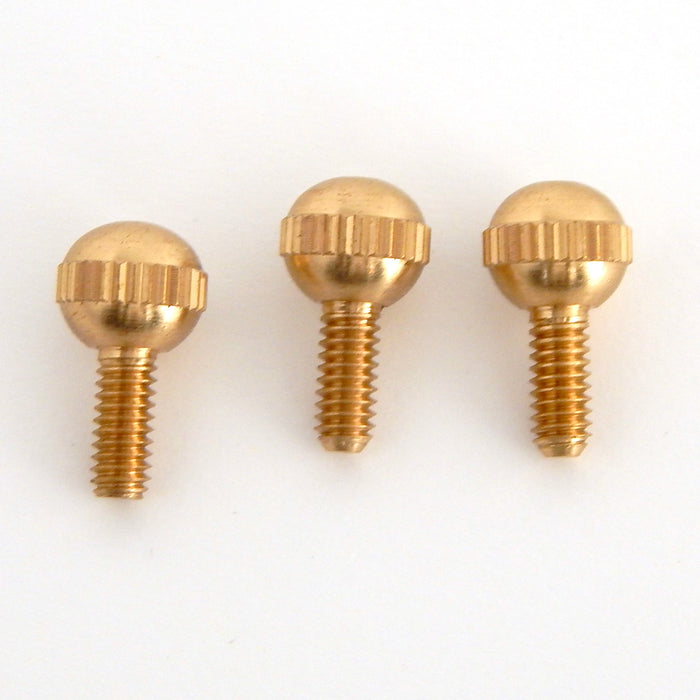 8/32 Lot of 3 Unf Brass Thumb Screw 3/8 1/2 In Light Fixture Part - Vintporium Architectural Salvage