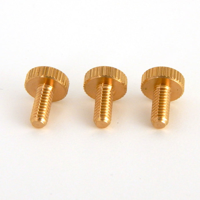 8/32 Lot of 3 Unfinished Brass Thumb Screw 3/8 Inch Long - Vintporium Architectural Salvage