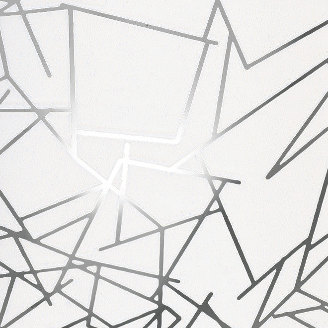 Angle Silver White Wallcovering