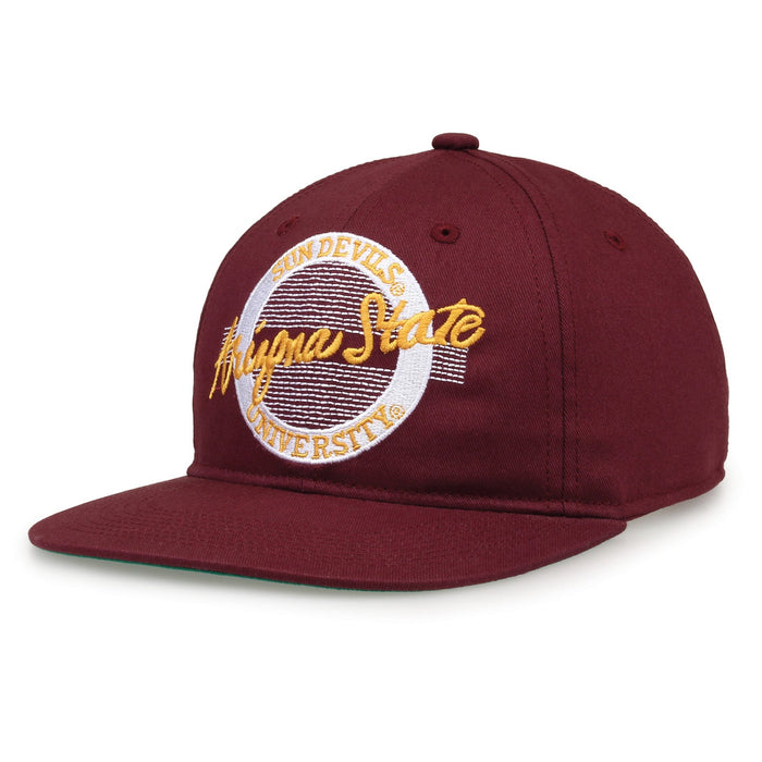 Arizona State Sun Devils Retro Circle Snapback - Maroon, alternate view 1