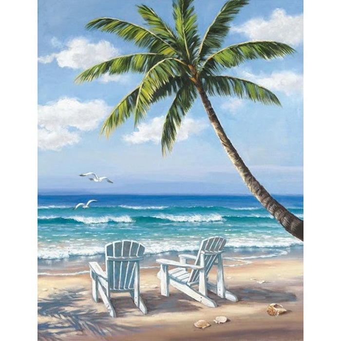 Beach & Coconut Diamond Painting Kit - DIY