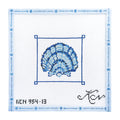 Blue Banded Scallop Shell