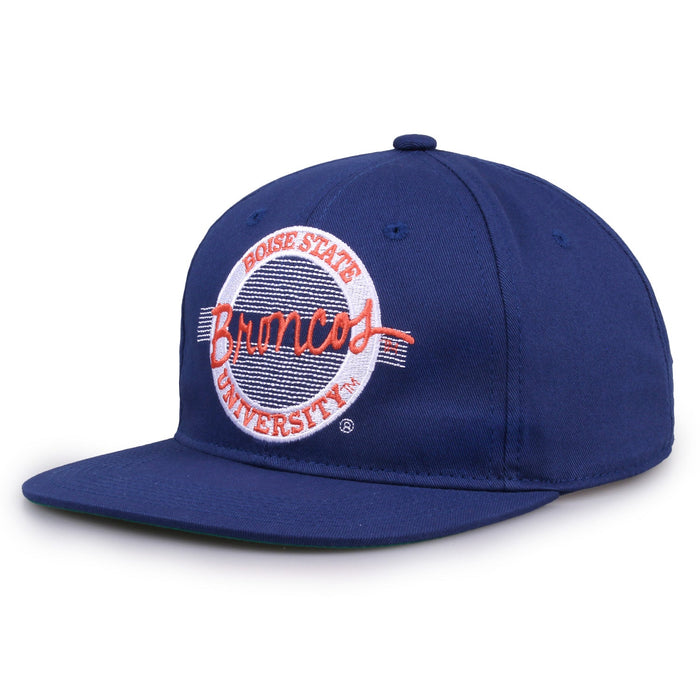 Boise State Broncos Retro Circle Snapback - Royal, alternate view 1