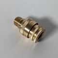 Unfinished Knurled Brass Lamp Swivel Assembly 1/8ip M x 1/8ip F - Vintporium Architectural Salvage