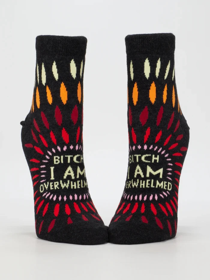 "B*tch, I Am Overwhelmed" Funny Women's Ankle Socks