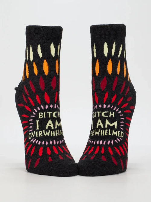 "B*tch, I Am Overwhelmed" Funny Women's Ankle Socks