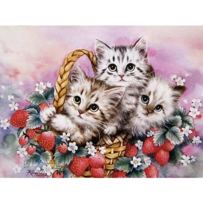 Cat In The Basket Diamond Painting Kit - DIY