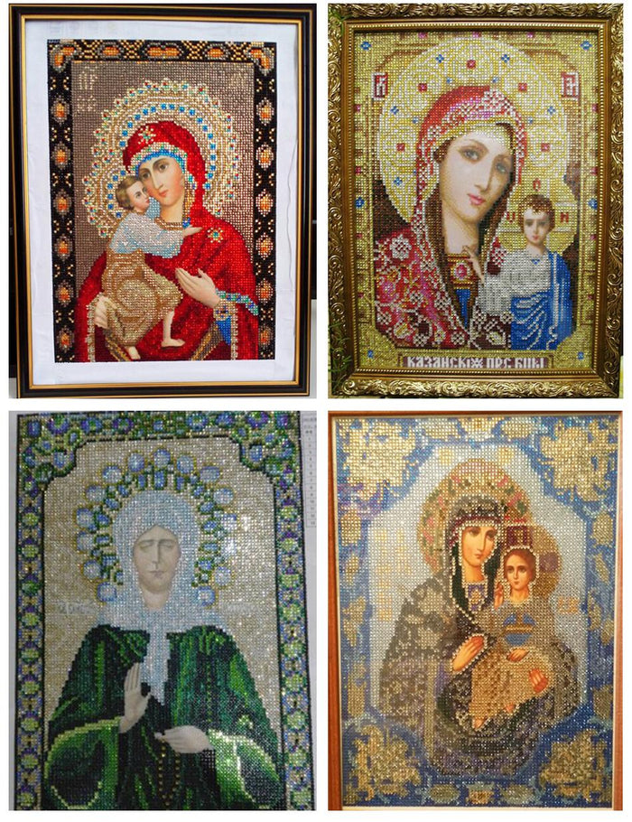 Cross Stitch Religion Icon Diamond Painting Kit - DIY