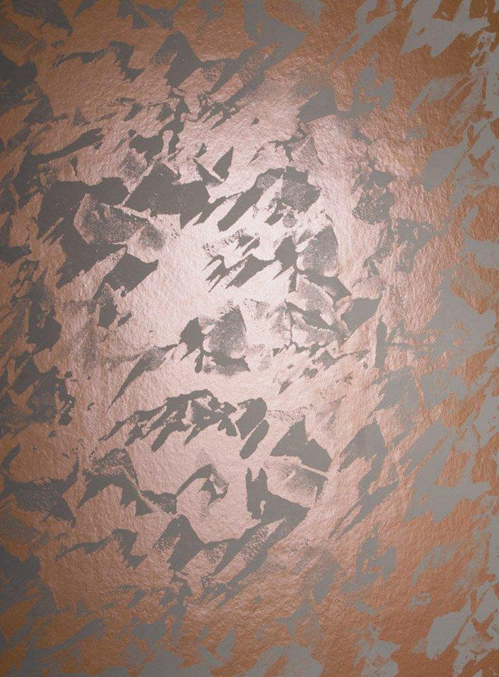 Desert Copper Rose Battleship Grey Wallcovering