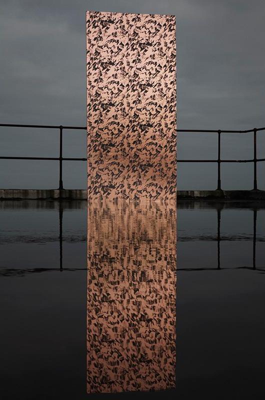 Desert Copper Rose Battleship Grey Wallcovering