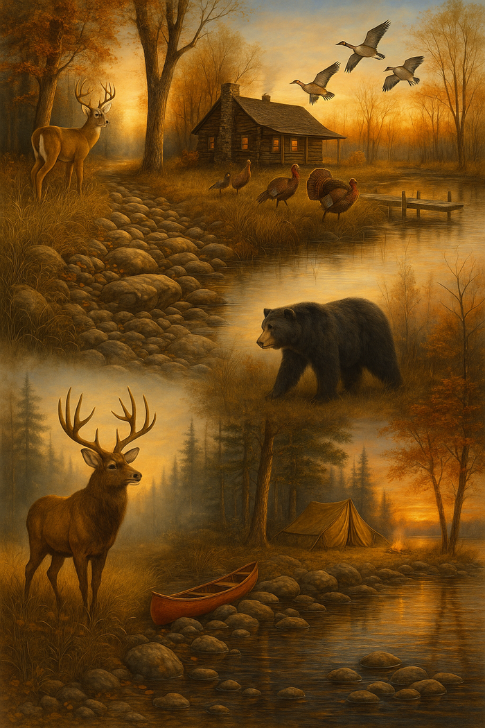 Elk And Bear Diamond Painting Kit - DIY