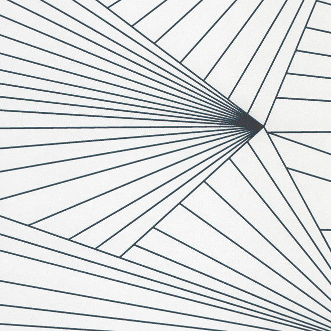 Fan Navy White Wallcovering