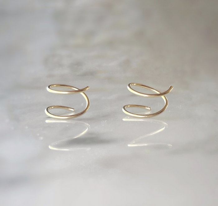 Faux Double Hoops