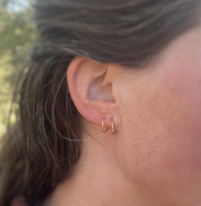Faux Double Hoops