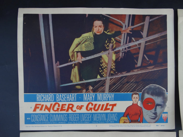 FINGER OF GUILT 1956 - Set of 4 Lobby Cards #2