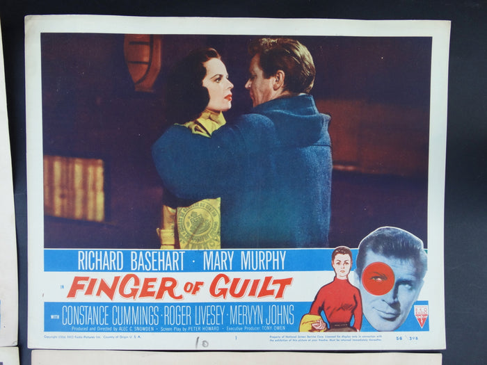 FINGER OF GUILT 1956- Set of 4 Lobby Cards #1