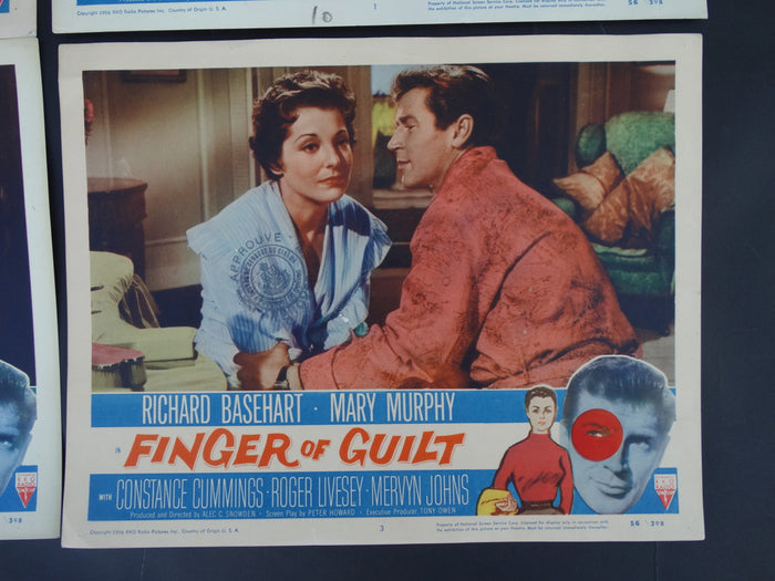 FINGER OF GUILT 1956- Set of 4 Lobby Cards #1