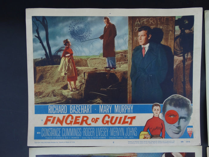FINGER OF GUILT 1956- Set of 4 Lobby Cards #1