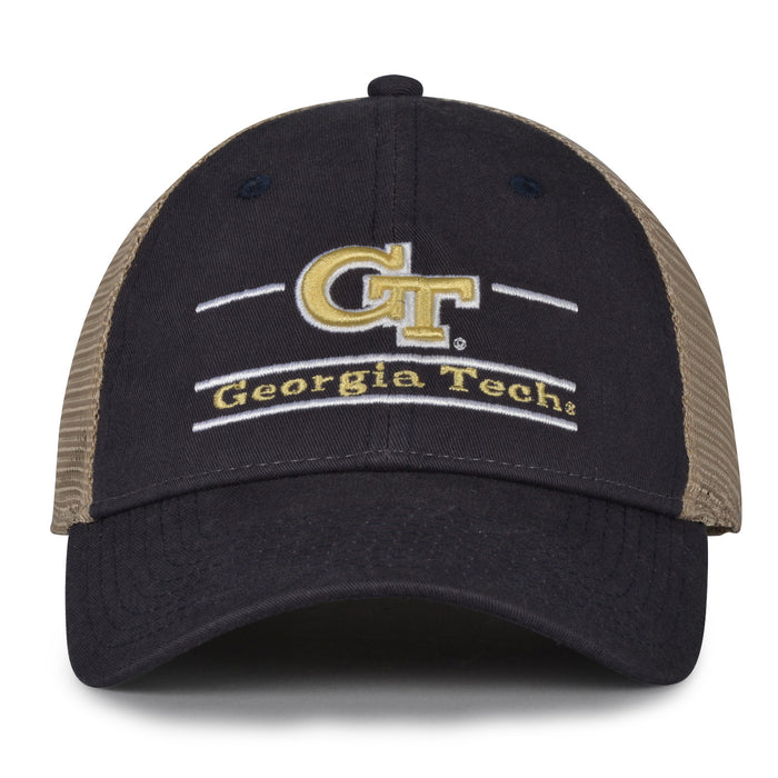 Georgia Tech Yellow Jackets trucker hat with breathable mesh