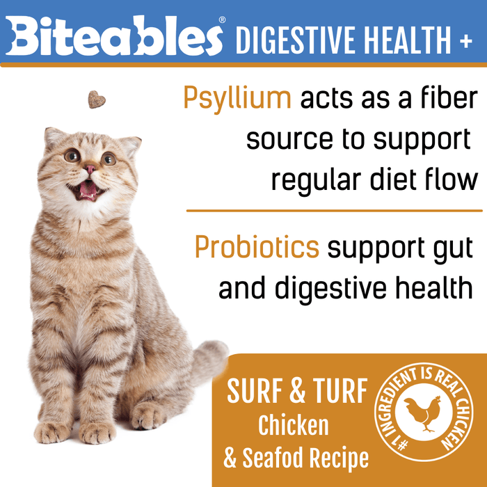 Get Naked® Biteables® Digestive Health+ Functional Cat Soft Treats Surf & Turf Flavor