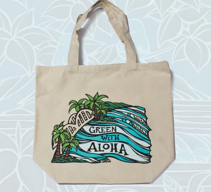Green With Aloha Haleiwa Tote Bag