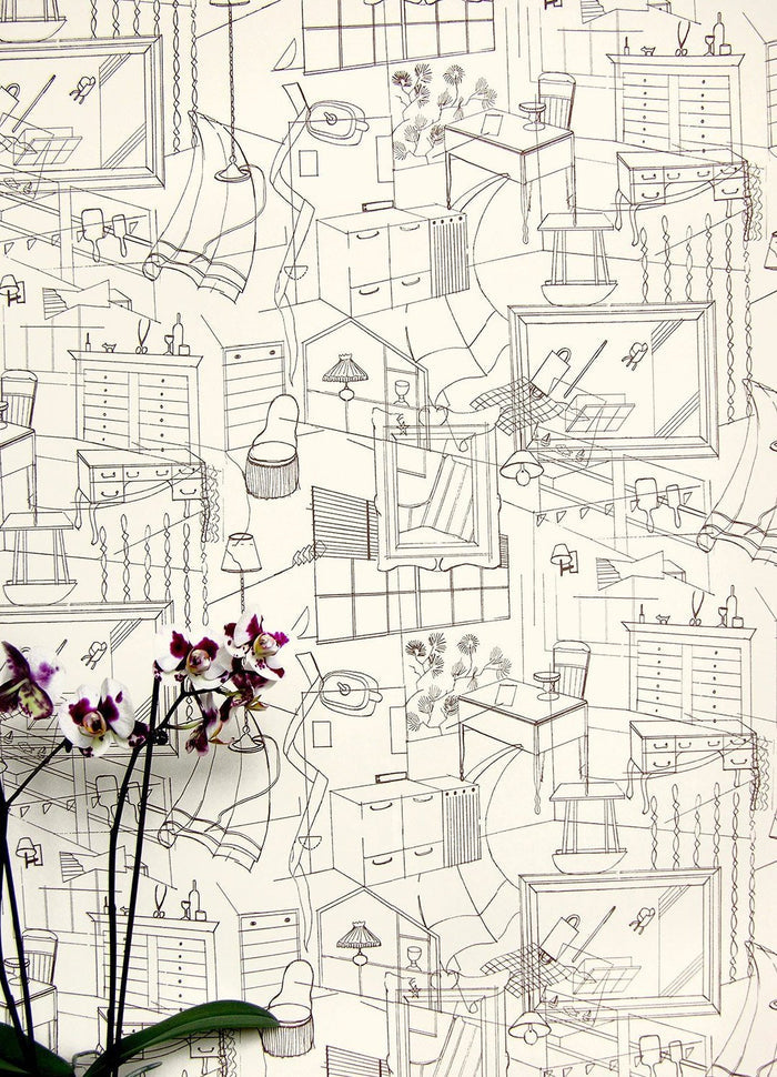 Home Brown Cream Wallcovering