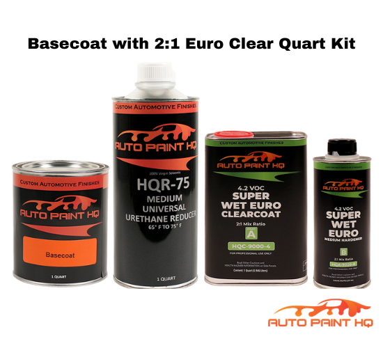 Honda B549M Tidewater Blue Basecoat Clearcoat Quart Complete Paint Kit
