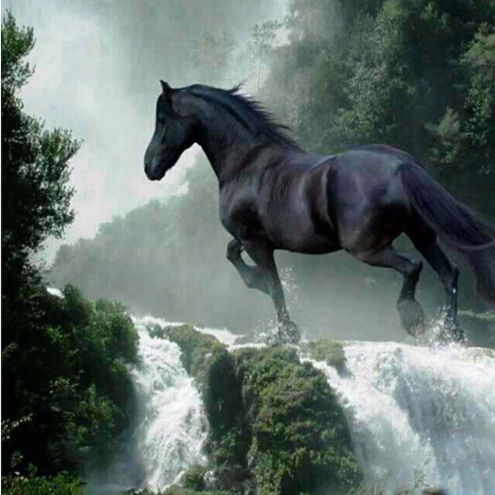 Horse Waterfall Diamond Painting Kit - DIY