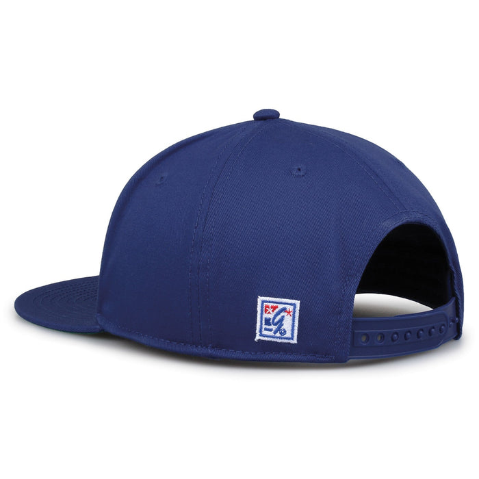 Kansas Jayhawks Retro Circle Snapback - Royal, rear view
