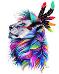 Lion Colors Different  Diamond Painting Kit - DIY