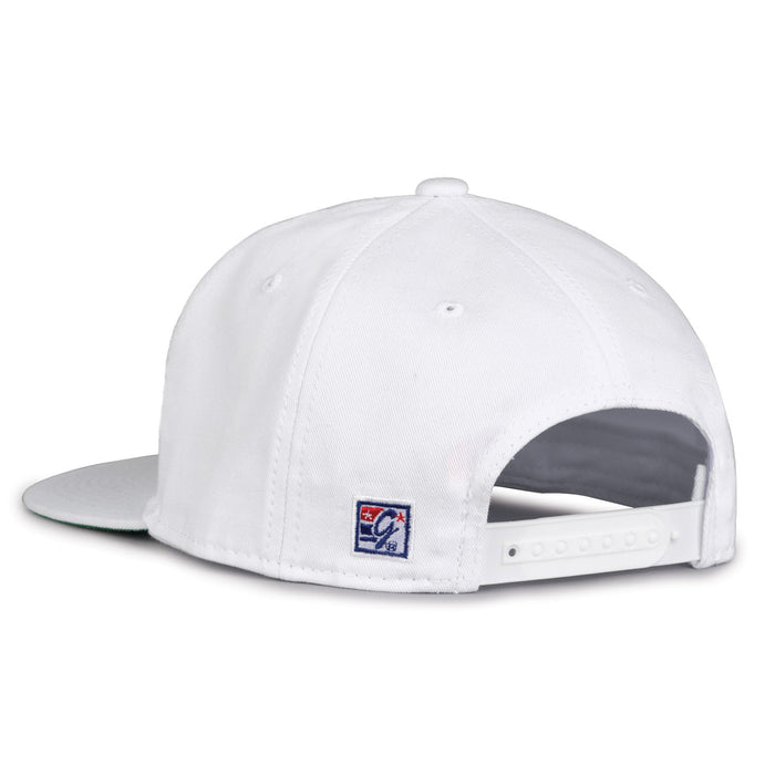 Louisville Cardinals Retro Circle Snapback - White, rear view