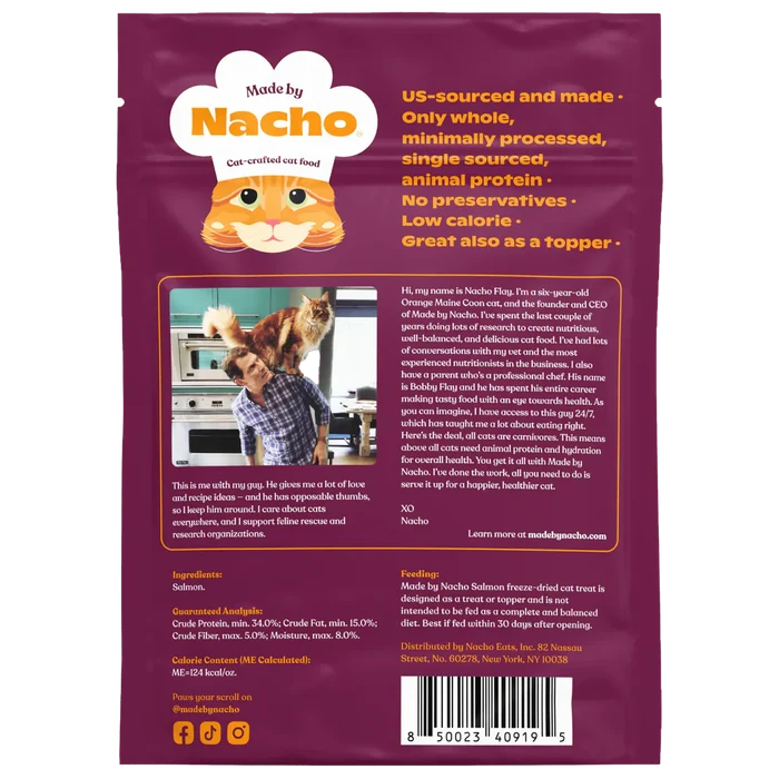 Made By Nacho Freeze-Dried Wild Alaskan Salmon Cat Treats (.7 oz)