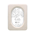Malden Frame - 4x6 - White Velvet Oval - Findlay Rowe Designs