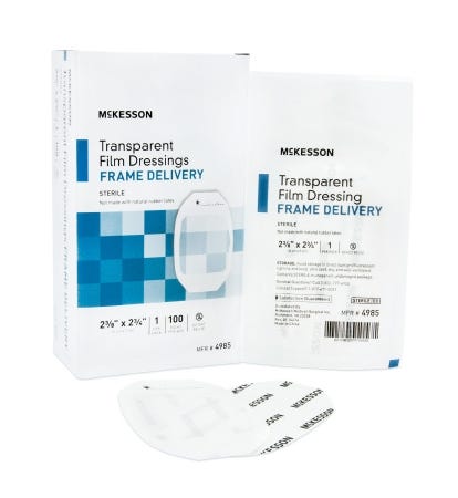 Mckesson 4985 Transparent Film Dressing Box of 100
