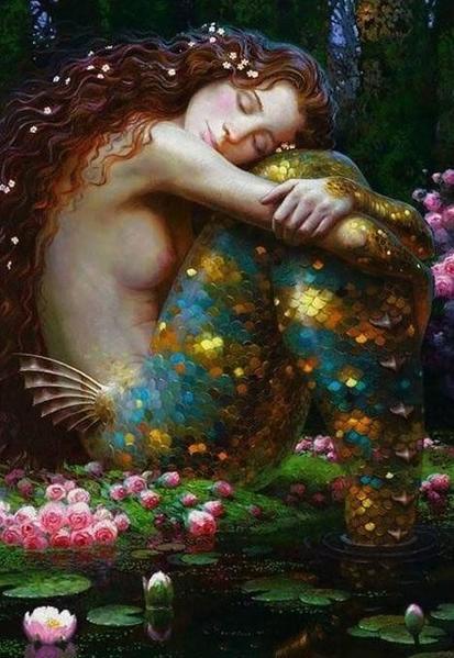 Mermaid Sleeping Diamond Painting Kit - DIY