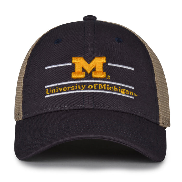 Michigan Wolverines trucker hat with mesh back