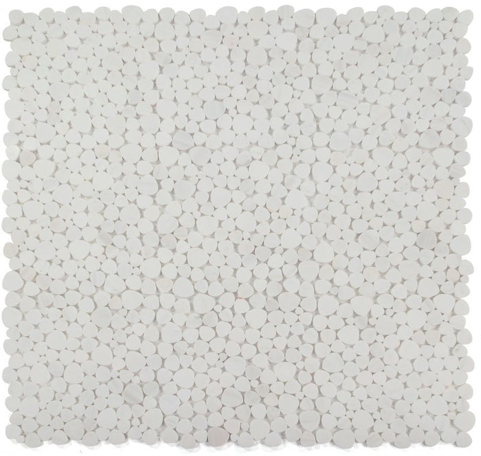 NB3768 Sliced Pebble Dolomite Honed Marble Mosaic 9 sheets together