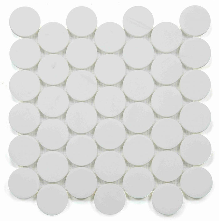 NB4443 Large Penny Round Dolomite Homed Marble Mosaic