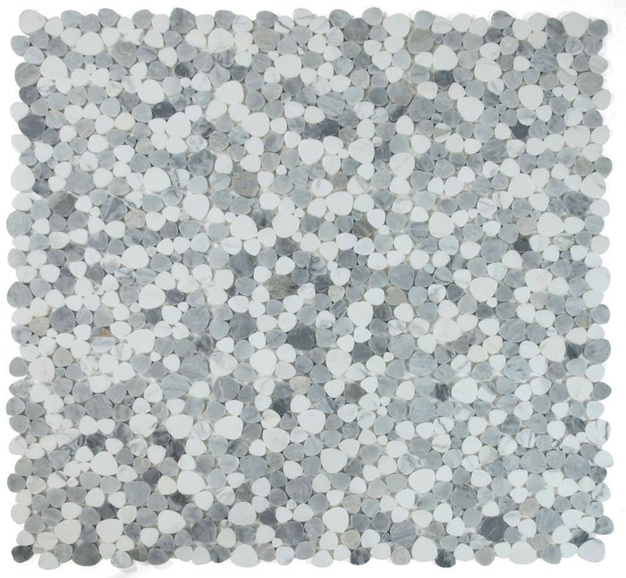 NB678 Sliced Pebble Dusk Marble Mosaic Tile 9 sheets together