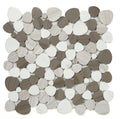 NB988 Sliced Pebble Smoke Marble Mosaic Tile