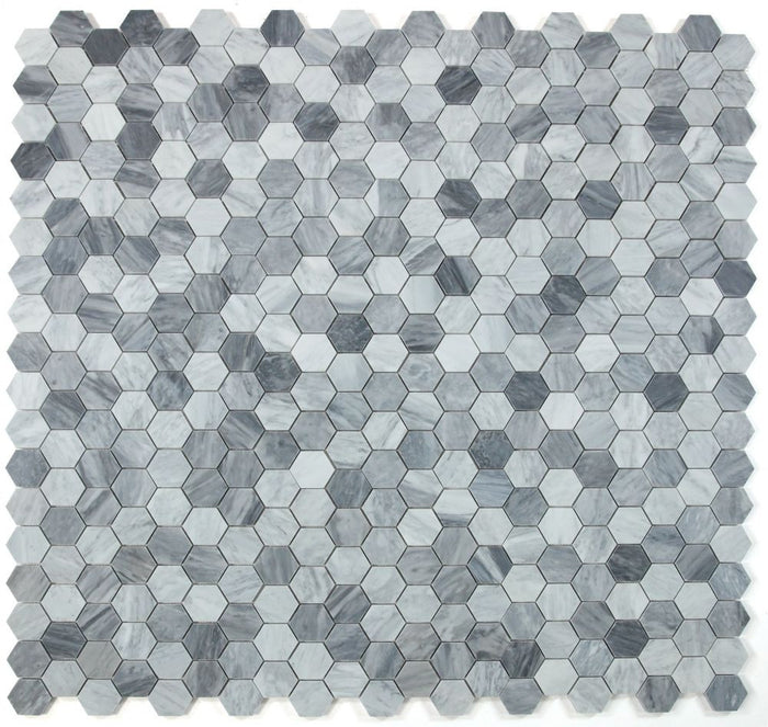 NB4102 Italian Grey 2 x 2 Honed Marble Mosaic 9 sheets together
