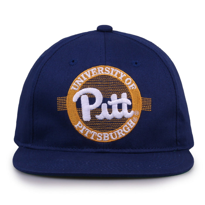 Pittsburgh Panthers Retro Circle Snapback - Royal, front view