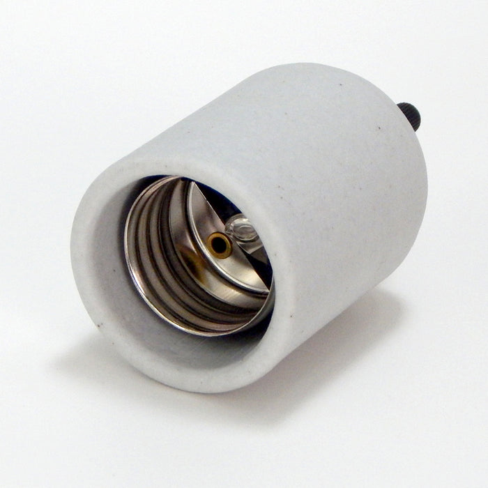 Porcelain Turn Knob Medium Base Socket - Vintporium Architectural Salvage